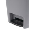 JVL Slim Plastic Lidded Foot Pedal Waste Bin, 10L, Grey