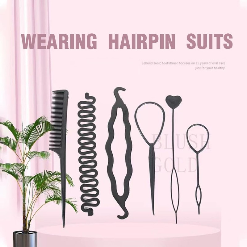 PLABBDPL 12 Pieces Hair Hairstyle Aid Set, Hair Accessories DIY