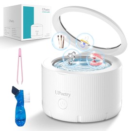 Retainer Cleaner Machine - Ultrasonic Retainer Cleaner, Dental Cleaning Pod for Braces, Dentures, Pacifiers, Mouth Guards, Jewelry & Toothbrush Heads, 150ml Portable Cleaning Machine