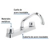 Foset Basic FP-317, Mezcladora acero inoxidable 8" para fregadero, cuello
