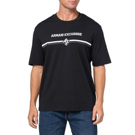 Armani Exchange Men's Armani Line Logo Tee, Deep Navy, Large