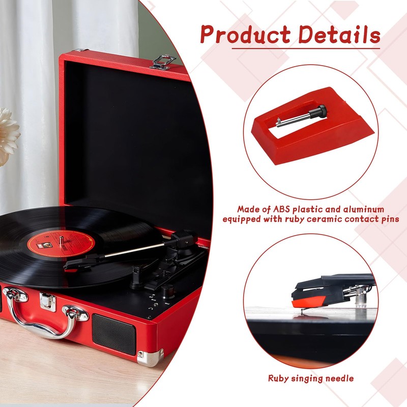 Record Player Needle,5 pcs Record Player Needle Replacement,Turntable Replacement Needle