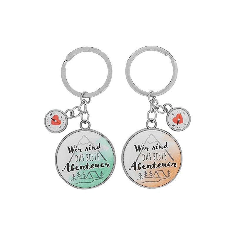 GRUSS & CO Couple Keyring "Wir sind das beste Abenteer: