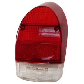 Red Vw Bug Tail Light Lens 1971-72 Red & White Lens, Left & Right, Pair