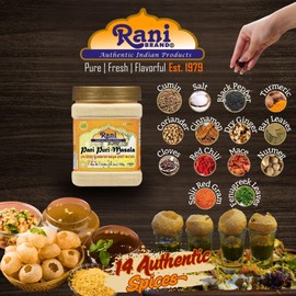 Rani Pani Puri Masala (14-Spice Blend for Indian Spicy Water) 24.5oz (1.54lbs) 700g PET Jar ~ All Natural | Vegan | No Colors | Gluten Friendly | NON-GMO | Kosher | Indian Origin, gol gappa