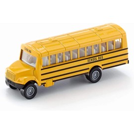 Siku 1617 Joint Bus, Metal / Plastic, Red, Rubber Tyres, Toy Vehicle for Children, US School Bus