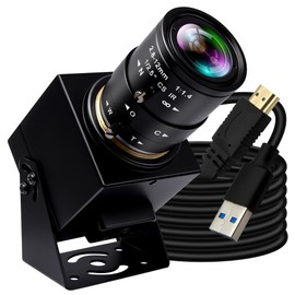 IFWATER HDMI 60fps USB Camera 4K High Speed Camera USB3.0 HDMI Simultaneous Output Camera 2.8-12mm 4X Manual Zoom Lens H.264 Close-up USB Video Camera for TV Projector Monitor Industrial Application