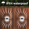 LYHOPE Solar Fence Lights Outdoor, IP65 Waterproof Solar Lights for