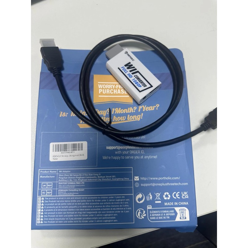 PORTHOLIC Wii to HDMI Converter 1080P – HDMI & 3.5mm