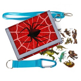 FIMONRUBY Kids Wallets for Boys 5-12, Wallet for Kids Boys 8-10,Kids Wallets for Girls with Coin Pocket,Toddler Trifold Wallet for Boys, Children Birthday Gifts, Kids Purse (spider)