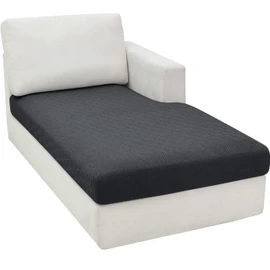 ZNSAYOTX Fundas de sofá seccionales para diván en Forma de L, 1 Pieza, cojín Separado para sofá, reemplazo Universal, patrón único, Protector de Muebles con Parte Inferior elástica (Gris Oscuro, Fund
