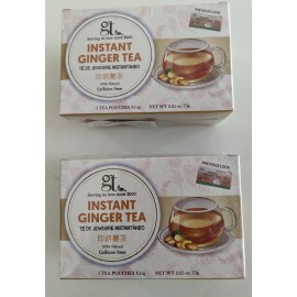 Ginger 2X Instant Ginger Tea Caffeine free 100% Natural 5 pouches x15 gm No additives
