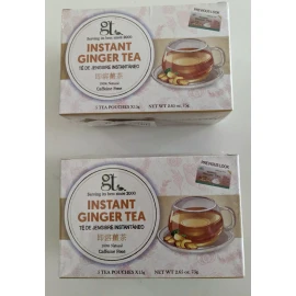Ginger 2X Instant Ginger Tea Caffeine free 100% Natural 5 pouches x15 gm No additives