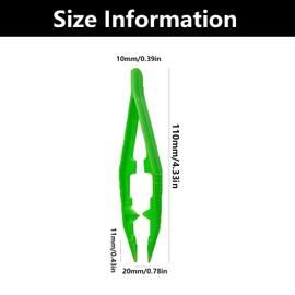 5 Pcs Multiple Colors Plastic Tweezers, 4.3 Inch Feeding Reptile Plastic Tweezers, for Kids DIY Colorful Craft, for Kids Handmade DIY Crafts