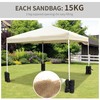 Outsunny 4pcs Gazebo Weight Sand Bags Leg Weights Marquee Tent