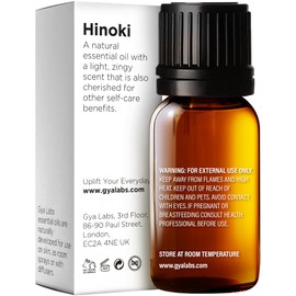 Gya Labs Hinoki Essential Oil for Diffuser & Skin - 0.34 Fl Oz - 100% Pure Natural Hinoki Oil for Hair, Massage, Aromatherapy Spray & Candle Making Scent DIY