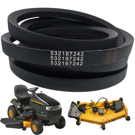IKSI 532197242 Deck Belt 5/8 x 138.2 inches fits for Husqvarna YTH24V48 YTH24K48 YTH2348 YTA24V48 48 Inch for Craftsman Poulan Jonsered AYP197242 Craftsman 33154