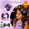 Halloween Pumpkin Hair Clips Ghost Hair Bows Sequin Hair Barrettes
