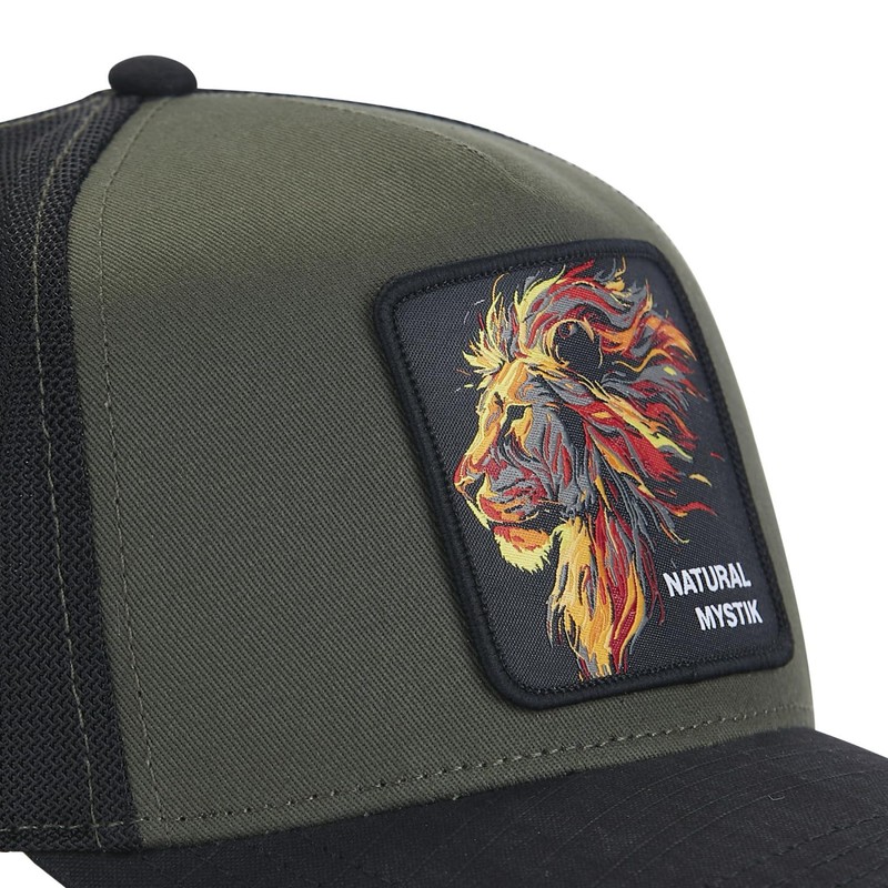 Mens Womens Mens Trucker Cap Mystik Lion Adjustable Original, khaki
