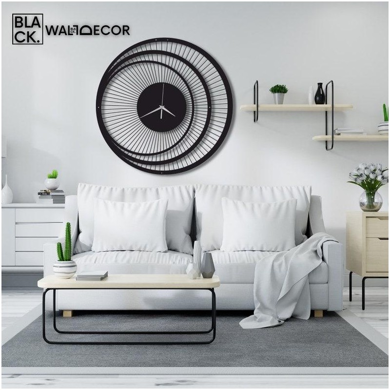 Wall Clock Unique, Round Wall Clock, Triple Circle Metal Wall