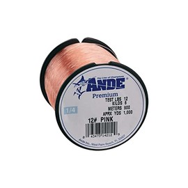 Ande A14-30P Premium Monofilament, 1/4-Pound Spool, 30-Pound Test, Pink Finish