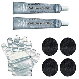 Galactic Xtreme Trampoline Mat Repair Kit - Trampoline Patch Repair Kit - 4 mat patchs 4" Round, 2 Gloves, and 2 Waterproof Industrial Grade Glue 0.50 fl oz Tube (Pack of 2)