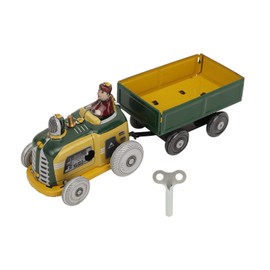 Wind Up Metal Walking Toy Tinplate Tractor Nostalgic Handmade Delicate Vintage Wind Up Toy for Boys Girls
