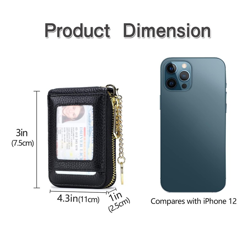imeetu Women RFID Credit Card Holder Wallet, Keychain & ID