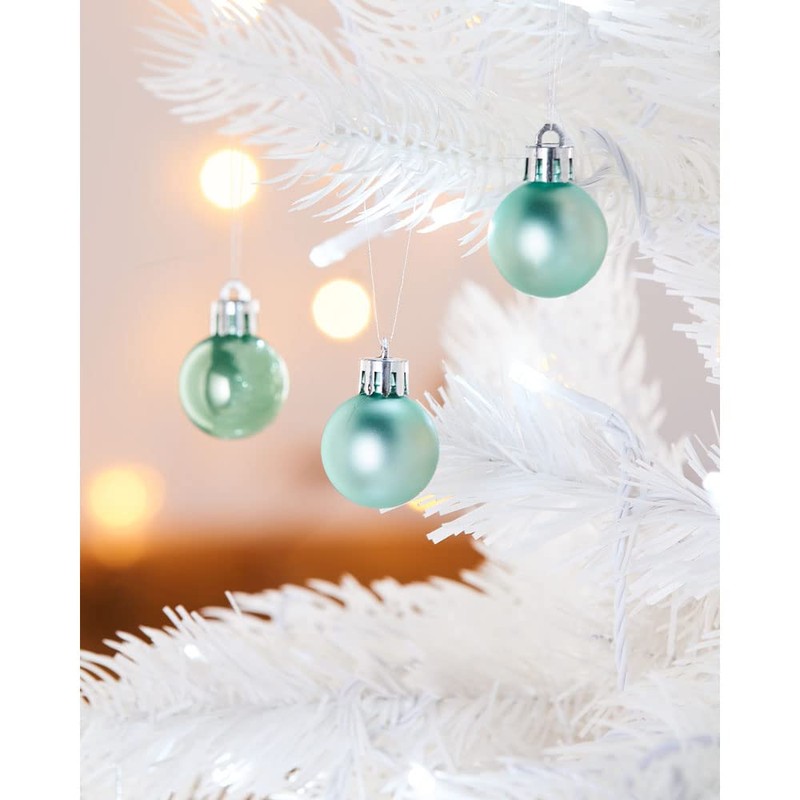WeRChristmas Baubles, Mint Green, 3 cm
