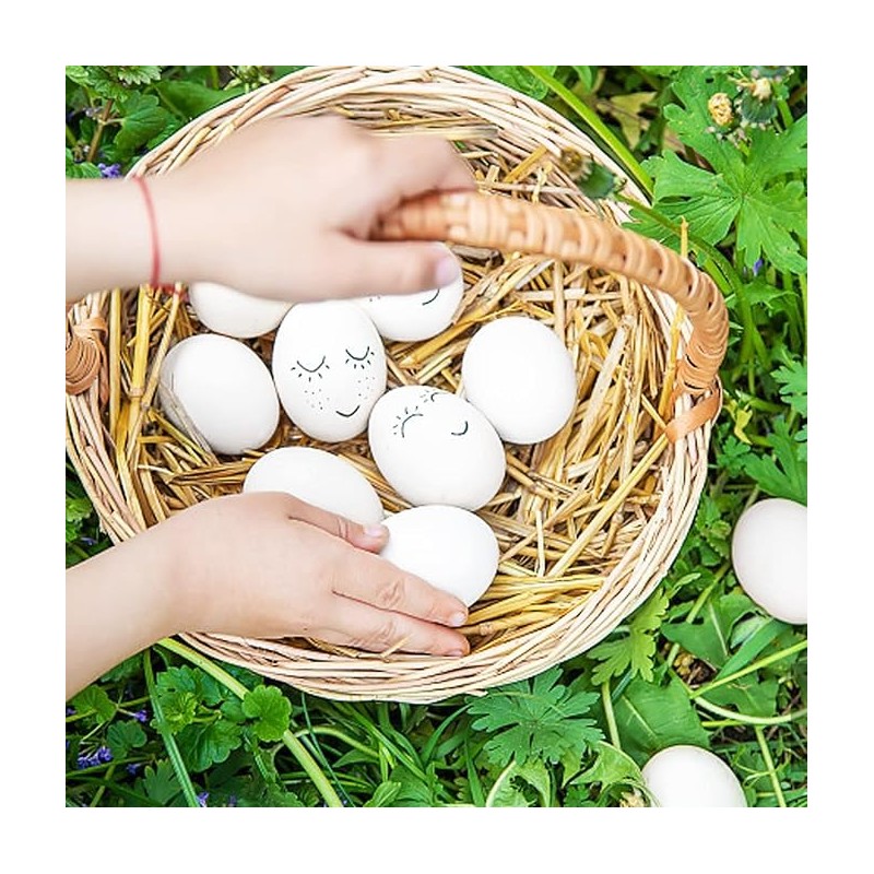 10pcs Solid Parrot Plastic Fake Eggs Realistic Simulated Fake Bird