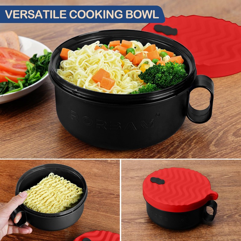 Ramen Cooker,Microwave Ramen Bowl,Noodle Bowl 48 oz,College Dorm Room Essentials