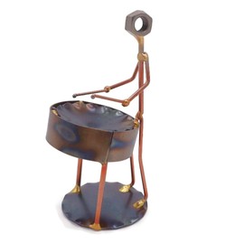 Steel Drum Collectible Handmade Metal Art Figurine, Desk Accessories, Trophy, Band, Office Décor, Band, Musical Instrument