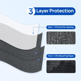 JMU Black Dental Bibs Disposable, 500 Pack Dental Bibs, 2-Ply Paper 1-Ply Flim, Tattoo Bibs 13" x 18"