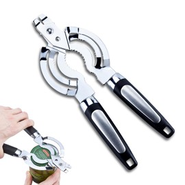 Topoem - Abridor de frascos múltiples para personas mayores, abrebotellas de acero inoxidable, abrebotellas para personas mayores con artritis, manos débiles