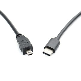 USB Type-C 3.1 Male to Mini 8 PIN Male USB 2.0 OTG Cable for Camera, Read Video & Pictures in The SD Card Inside The Digital Camera On The Android Type-C Interface Phone or PC