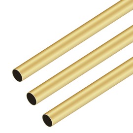iMeistek 3Pcs Brass Tube, 300mm Length 10mm OD 0.2mm Wall Thickness Metal Seamless Round Pipe Tubing for Home, Gardening Decoration, DIY Crafts