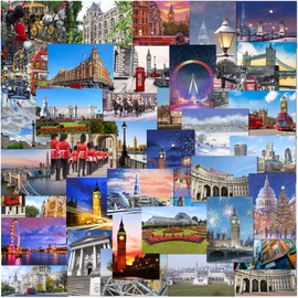 Olivia Samuel 40 x London Postcards Mixed Multipack from Iconic London Landmarks with a mix of photographic and illustrated designs. Printed in the UK on thick 300gsm eco friendly card.