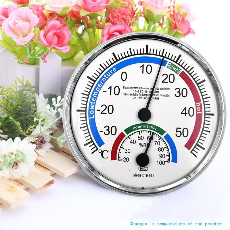 5" Indoor Outdoor Hygrometer/Thermometer, Humidity Gauge Indicator Temperature Humidity Monitor