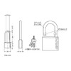Lamp 13028 Pwl High Security Pwl-30L Chrome Padlock