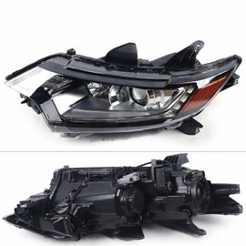 EnSyuSuMa 2016 2017 2018 2019 2020Mitsubishi Outlander Headlight Assembly Left Driver Side Headlamp Halogen Black Housing OEM 8301D245 (Driver side headlight)