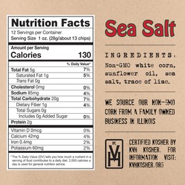 Mi Nina Tortilla Chips Sea Salt White Corn | Pack of 3 12 oz. bags