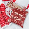 Kesote 45*45 Decorative Square Linen Cushion Cover Christmas Pillow Case