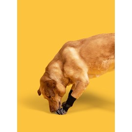 Anti-Slip Dog Socks-4 Pcs Double Sides Grips Dog Shoes Paw Protector for Hot Pavement, Prevents Licking,for Puppy Small Medium Large Senior Dogs (Black, XL)