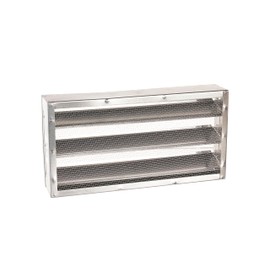GAF Master Flow - 16 in. x 8 in. Aluminum Foundation Vent with Adjustable Louvers, 73 sq. in. Net Free Vent Area, Built-in Screen for Pest Protection, Easy Installation for Block & Brick Construction