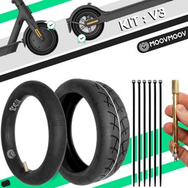 MOOVMOOV Tire Kit V3 and 8 1/2 x 2L Inner Tube | Compatible with Xiaomi Scooters (M365 - Pro - Mi 3) - GoTrax - Ducati - Etc. | For 8.5-inch wheels (8 1/2 x 2 or 50/75-6.1 or 8.5x2)