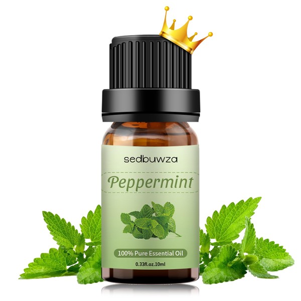 Sedbuwza Peppermint Essential Oil, 100% Pure Organic Peppermint Aromatherapy Gift Oil for Diffuser, Humidifier, Soap, Candle, Perfume