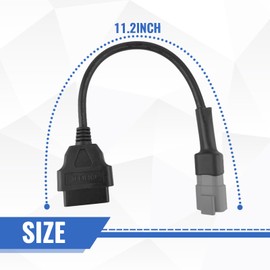 GFBZS 6 pin OBD2 OBDII Diagnostic Tool Cable Adapter, Motorcycle Diagnostic Tool Cable 6 Pin to 16 Pin for BRP Moto ATV UTV Motorcycle Bike Clut
