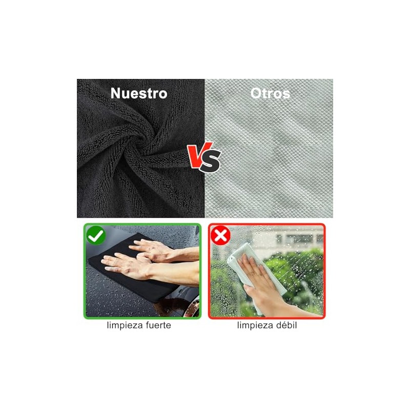 12 Pcs Paños de Limpieza de Microfibra, Toallas de Microfibra