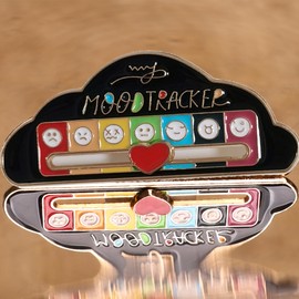 Jefuzh 3PCS Social Battery Pins, My Social Battery Pins, 7 Moods to Choose from Can Include All Your Moods（Style2)