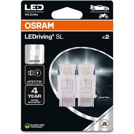 OSRAM LEDriving SL, ≜ P27/7W, White 6000K, Double Blister (2 lamps), LED Retrofit, offroad use only